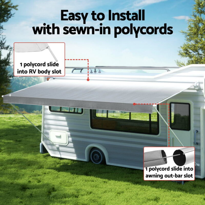 Weisshorn 17ft Caravan Awning RV Replacement Fabric 4.93M x 2.42M - Image 6