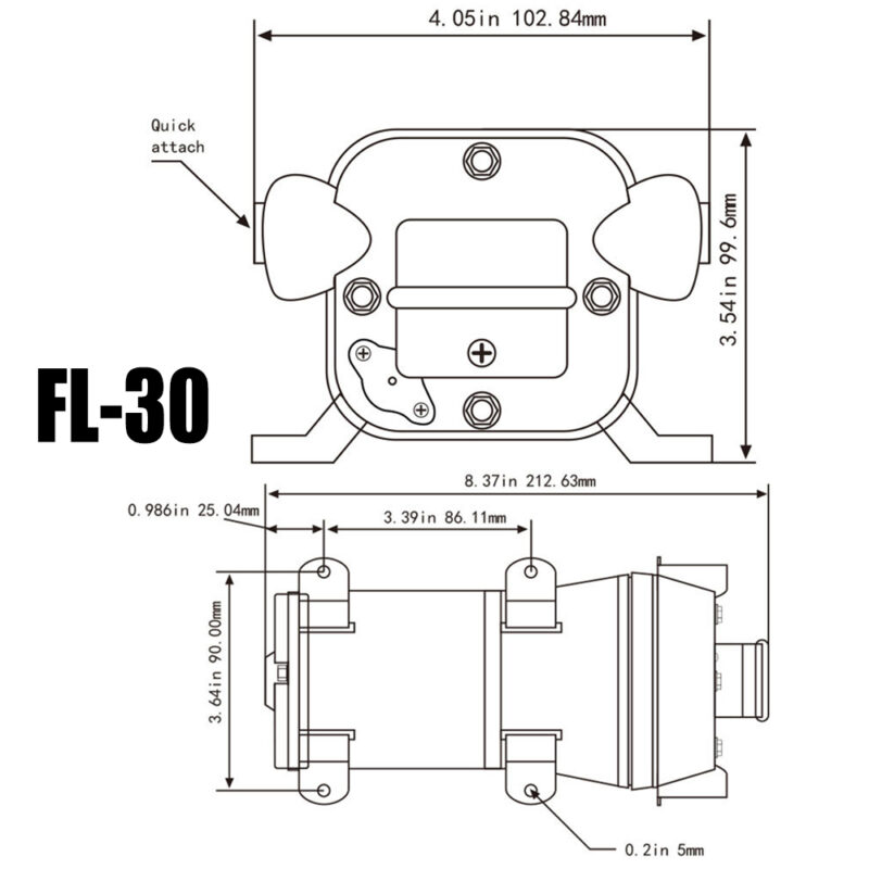12V Water Pump FL-30 High Pressure 17/10LPM For Caravan Boat Camp Washdown - Image 3