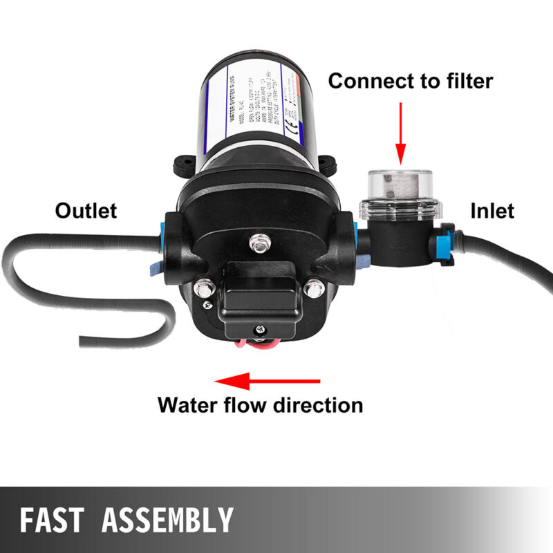 12V Water Pump FL-40 High Pressure 17/10LPM For Caravan Boat Camp Washdown - Image 7