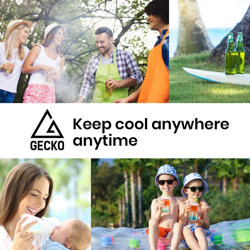 GECKO 125L Portable Fridge Freezer Camping Motorhome Caravan Upright Fridges 12V/24V/240V, Black - Image 4