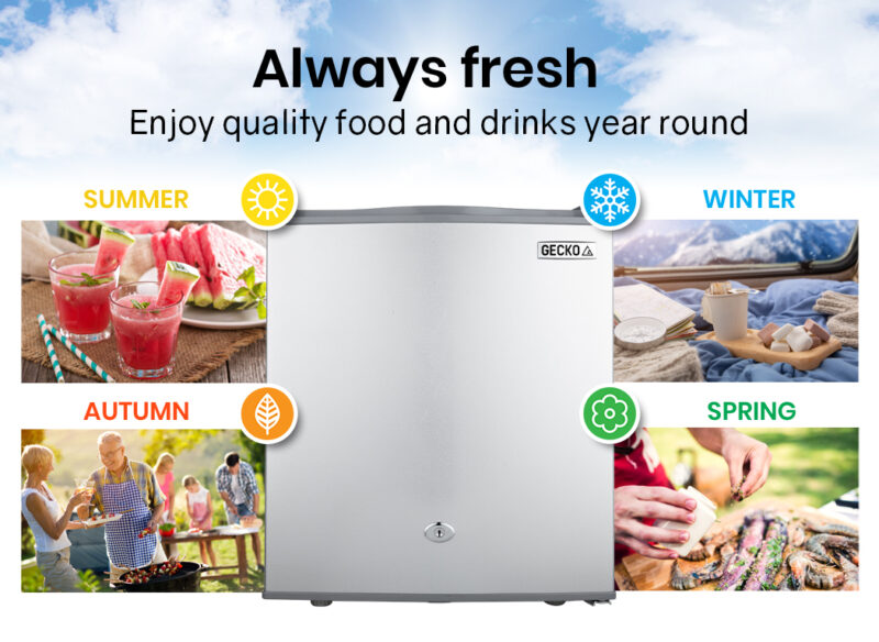 GECKO 57L Portable Bar Fridge Refrigerator 12V/24V/240V Camping Camper Caravan - Image 3