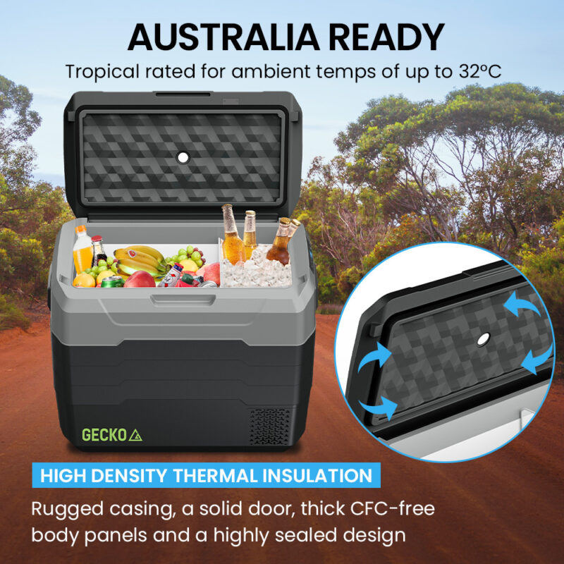 Gecko 50L Portable Fridge Freezer 12V/24V/240V for Camping, Car, Caravan, Boats - Image 7