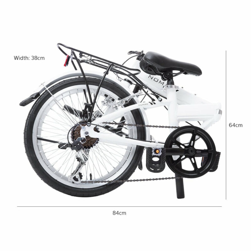 Progear Bikes Nomad Folding Bike 20 in Pearl White" - Image 10