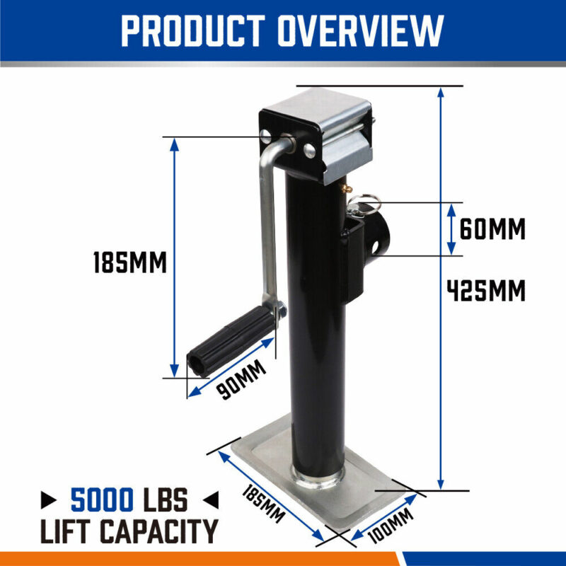 2x Trailer Caravan Canopy Jack Stand 2267kg/ 5000lbs Heavy Duty Weld Bracket - Image 3