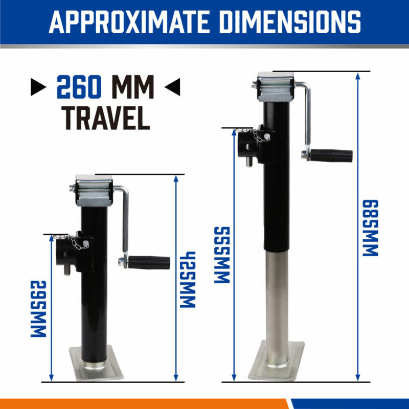 2x Trailer Caravan Canopy Jack Stand 2267kg/ 5000lbs Heavy Duty Weld Bracket - Image 4