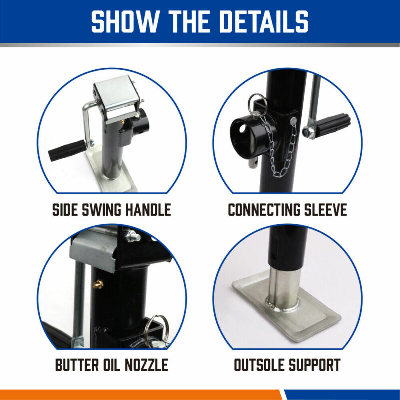2x Trailer Caravan Canopy Jack Stand 2267kg/ 5000lbs Heavy Duty Weld Bracket - Image 9