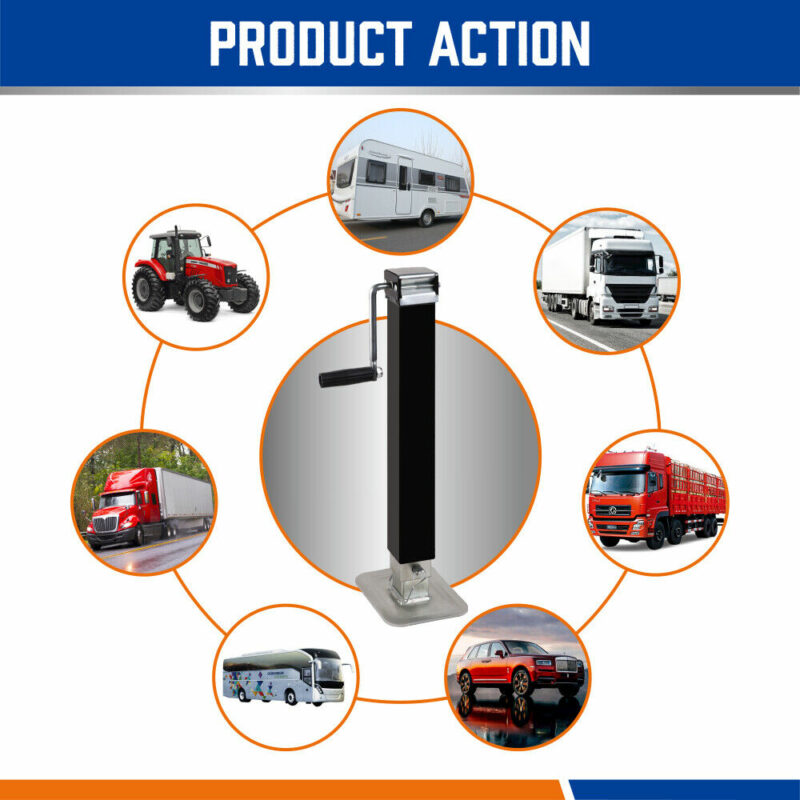 4x Trailer Caravan Canopy Jack Leg Stand Heavy Duty 3175KG 7000lbs Side Handle - Image 7