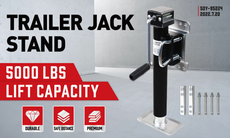 Trailer Caravan Canopy Jack Leg Stand Heavy Duty 2267KG/5000lbs Side Handle - Image 2