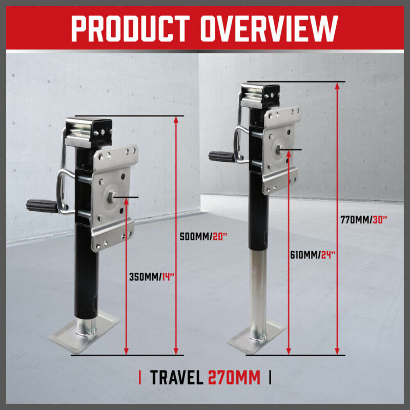 Trailer Caravan Canopy Jack Leg Stand Heavy Duty 2267KG/5000lbs Side Handle - Image 4