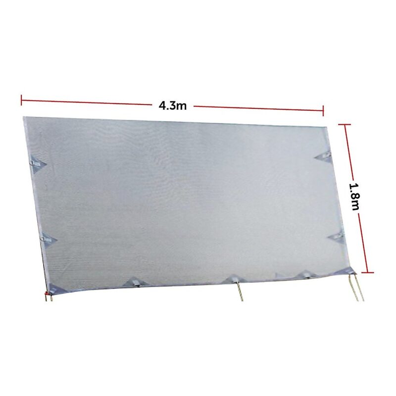 4.3m Caravan Privacy Screen Side Sunscreen Sun Shade for 15' Roll Out Awning - Image 8
