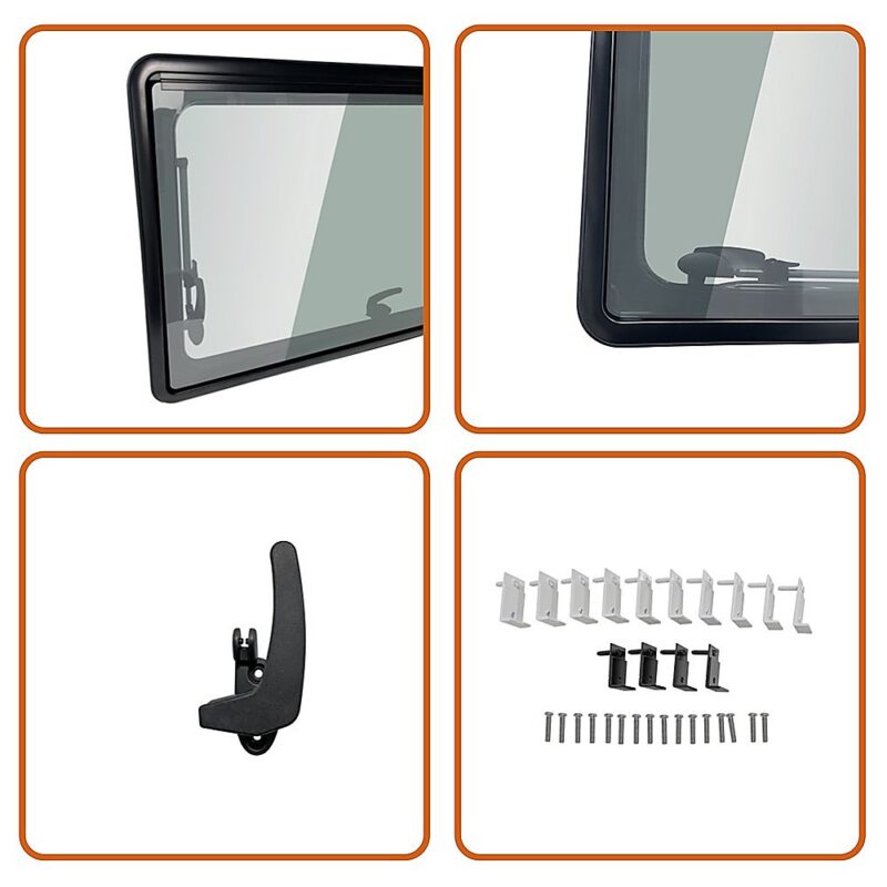 RV Caravan Camper Van Hinged Push Out Window Motorhome Exit Window 900mm x 500mm - Image 7